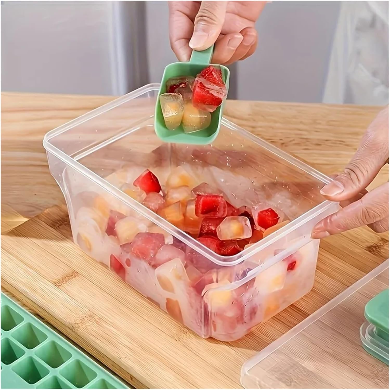 Interesting Homemade Small Ice Cube Mold Set, 68 Double Layered Design, Essential For Summer Cold Drink Enthusiasts(Yellow)