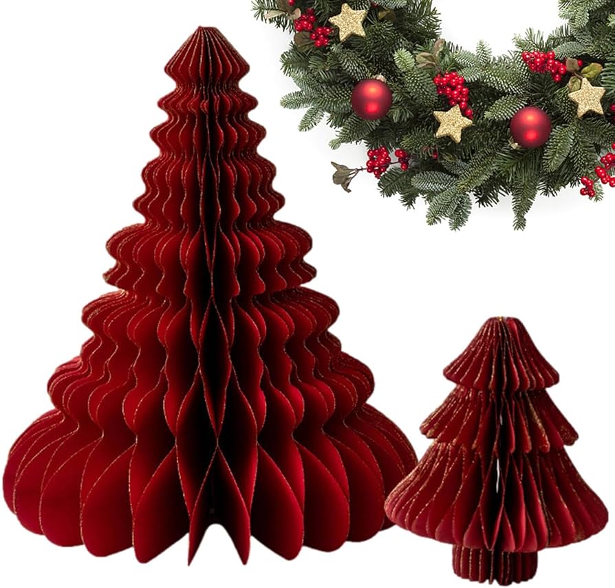 Amazon.co.jp: ハニカム ペーパー クリスマス ツリー、紙のクリスマス