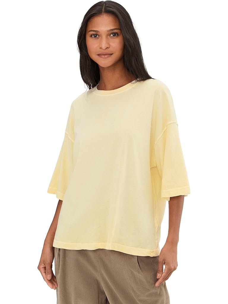 Yellow Free People We The Free Perfect Oversized Tee