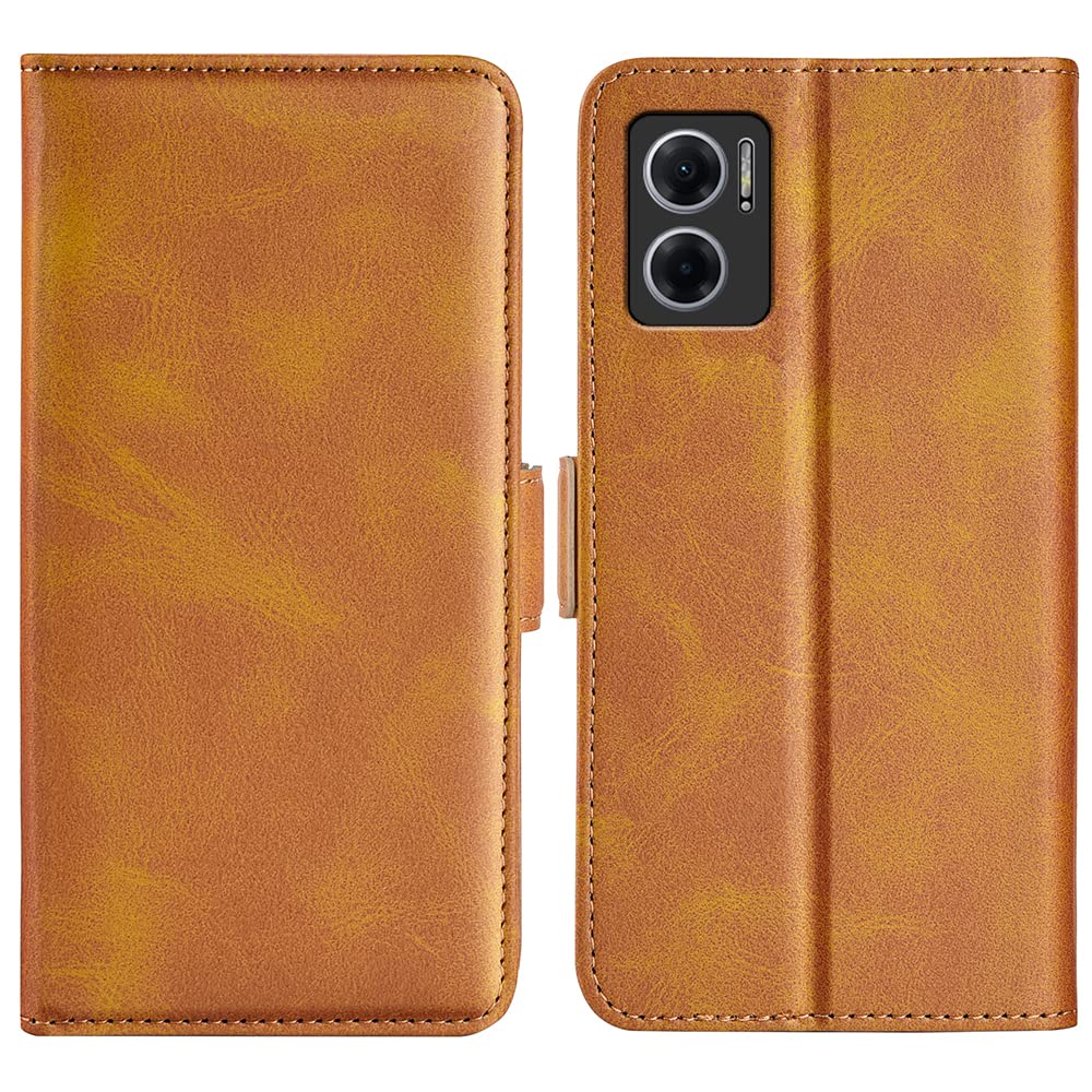 BRAND SET Flip Cover per Xiaomi Redmi Note 11E 5G, Custodia Pelle PU Magnetica Libro [Funzione Stand] [Slot Cart] Antiurto Custodia Portafoglio Per Xiaomi Redmi Note 11E 5G-Rosa Rossa