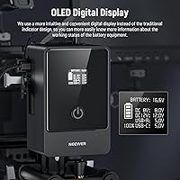 Vista 7 de Bateria V Mount Neewer PS099E con cable tipo C, 6800mAh 99Wh 14.5V Mini V Lock con pantalla OLED, carga rápida 65W PD USB C, D Tap/BP/USB A/DC