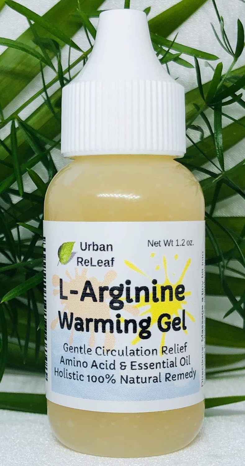 Urban ReLeaf L-Arginine Warming Gel ! Fast Heat, 100% Natural! Quick Drying. Circulation Massage Legs Hands Feet : Health & Household
