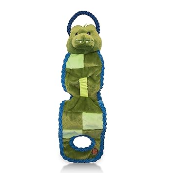 Charming Pet Tuginator Gator Durable Plush Tug Dog Toy
