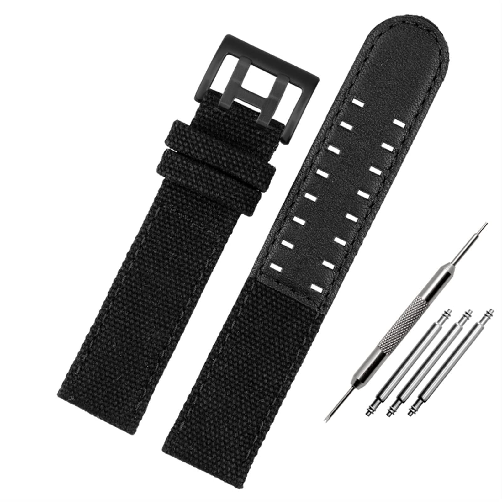 Bracelet montre Hamilton Khaki cuir véritable et nylon de haute qualité