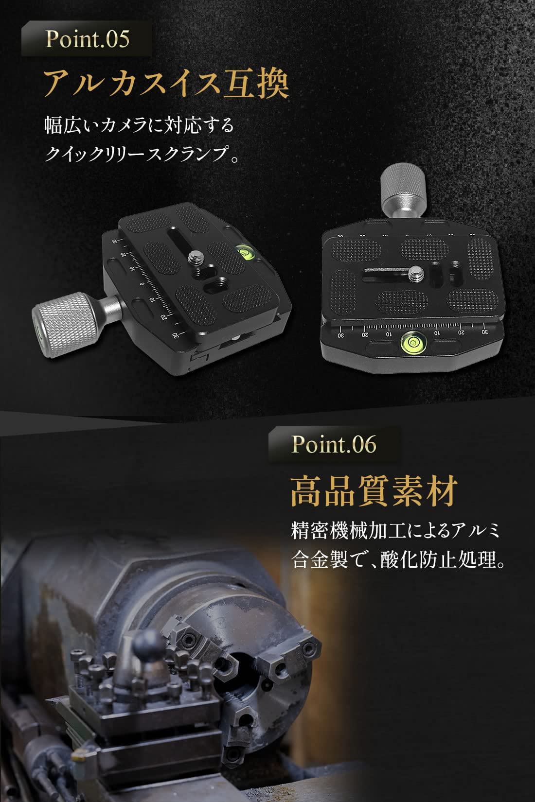 Amazon | Archnote クイック シュー リリース クランプ アルカスイス