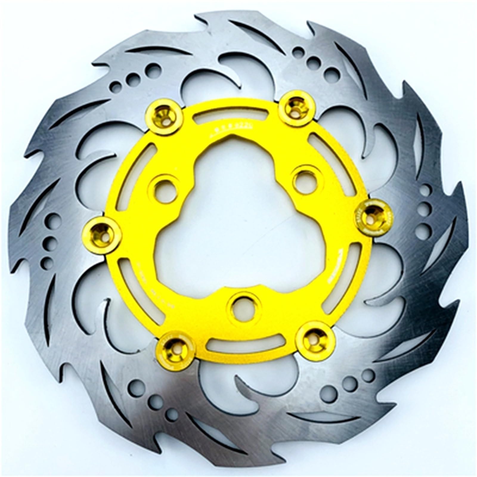 Disco Flottante Universale Per Moto 220mm*70mm Adatto Per Yamaha Aerox Nmax BWS Zuma Force RSZ Adatto Per M3 Niu N1S Ninebot Disco Freno Anteriore Moto(Gold)