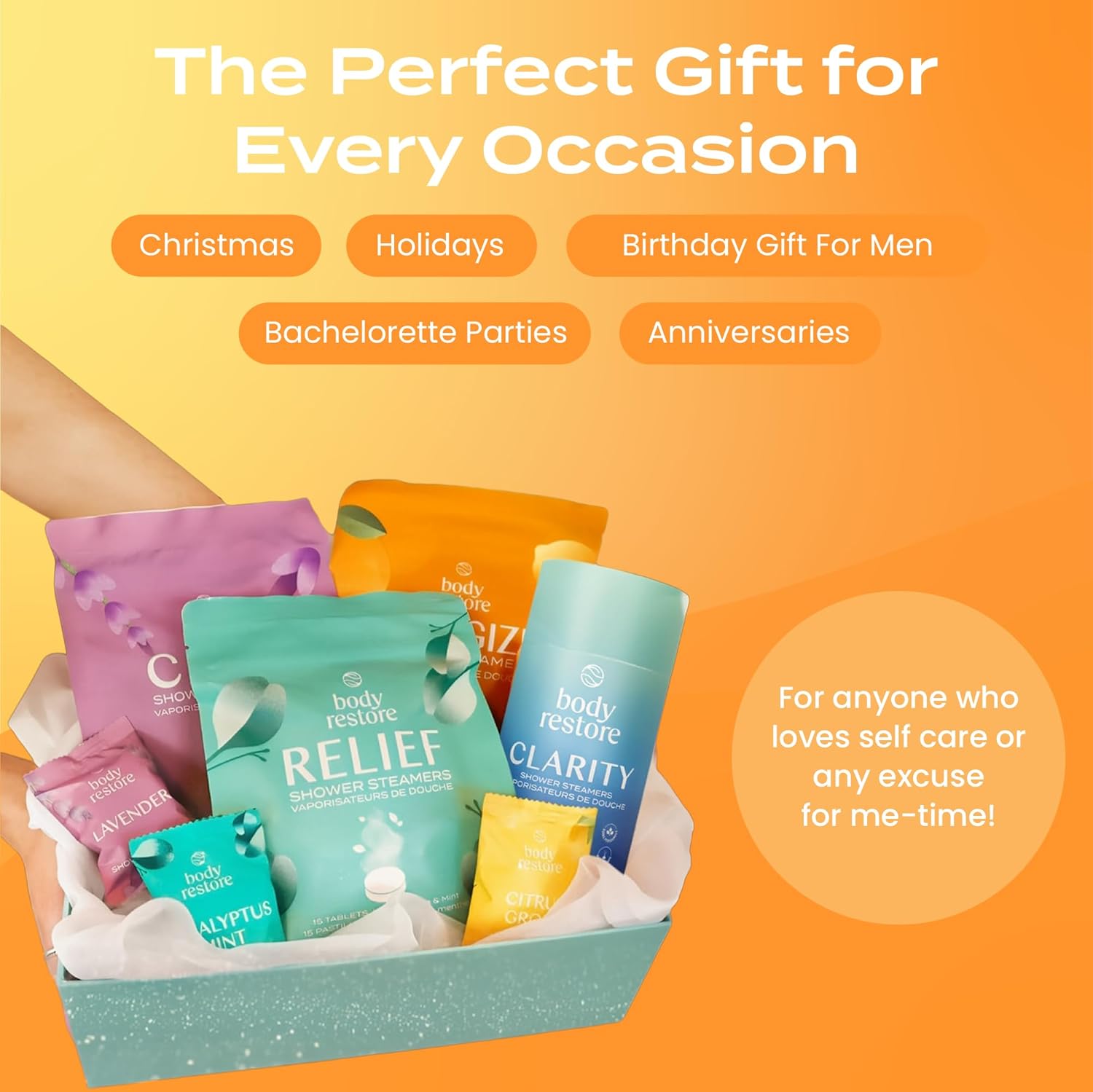 Body Restore Shower Steamers Aromatherapy 30 Pack – Valentines Day Gifts for Her and Him, Birthday Gifts for Women and Men, Relaxation, Stress Relief, Self Care – Citrus