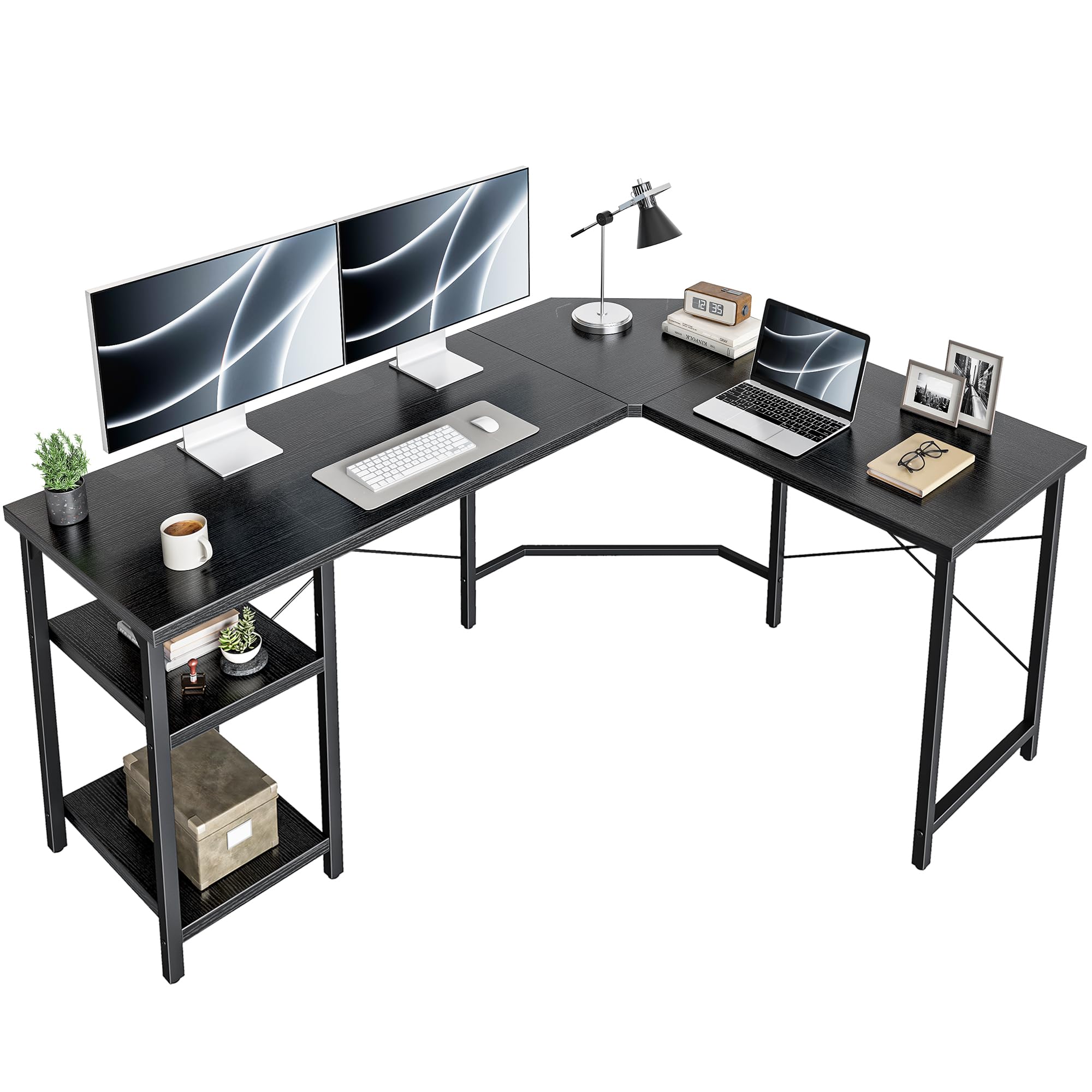 Amazon.com: CubiCubi L Shaped Desk, 59.1 Inch Reversible Corner