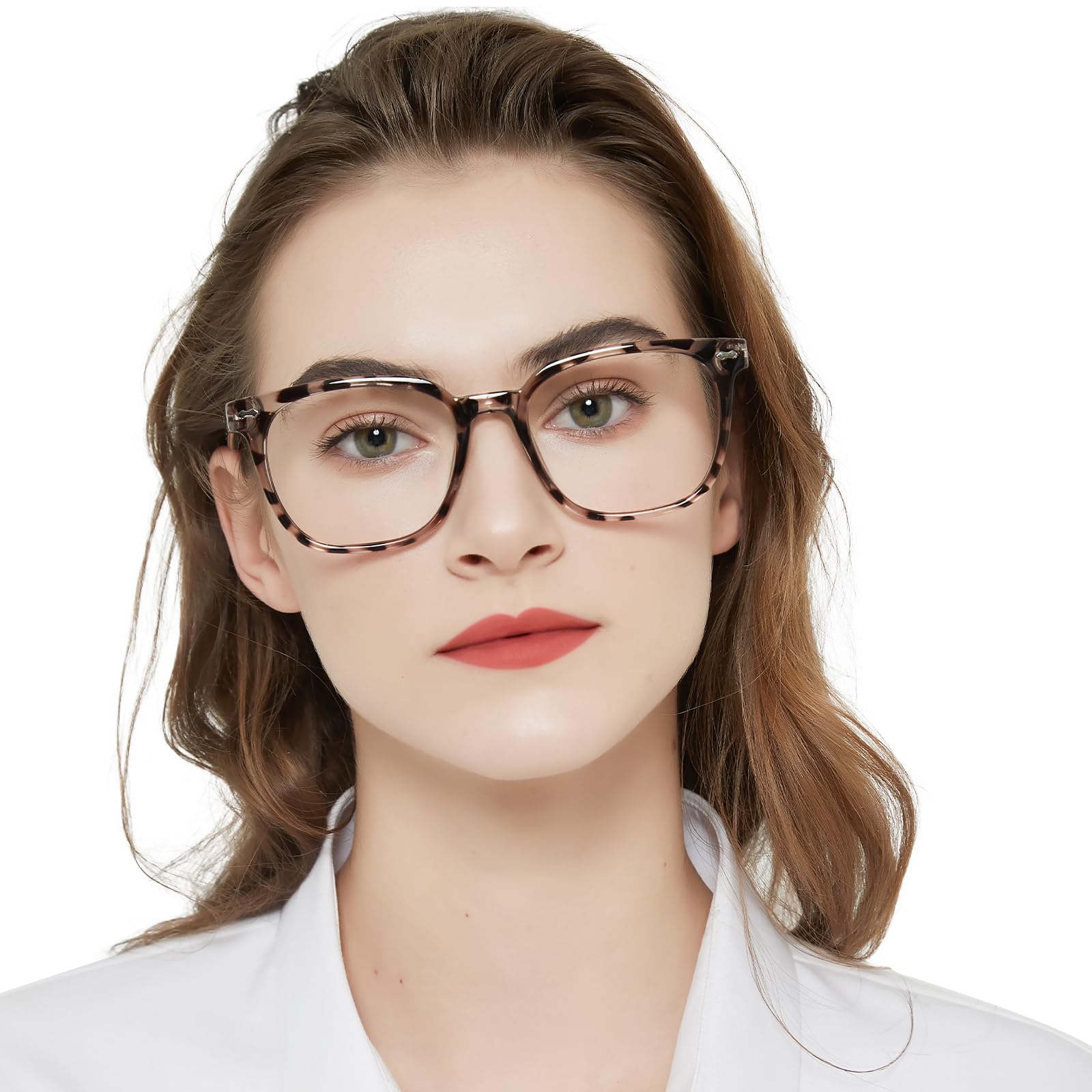 AEZUNI Large Frame Reading Glasses for Women Trendy Square Readers Eyeglasses 1.0 1.5 2.0 2.5 3.0 3.5 4.0 5.0 6.0