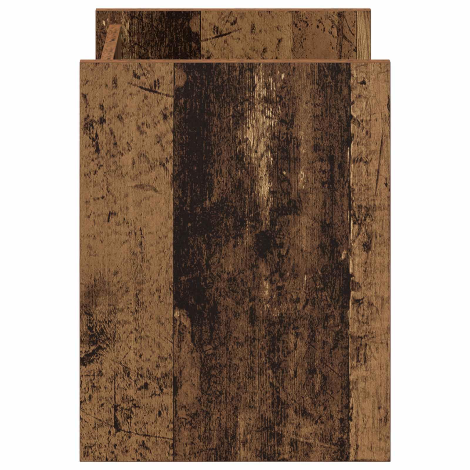 Antyczny drewniany stojak na czasopisma 35 x 35 x 45 cm | Drewno konstrukcyjne, prostokątny kształt, przechowywanie czasopism i dokumentów, łatwy montaż