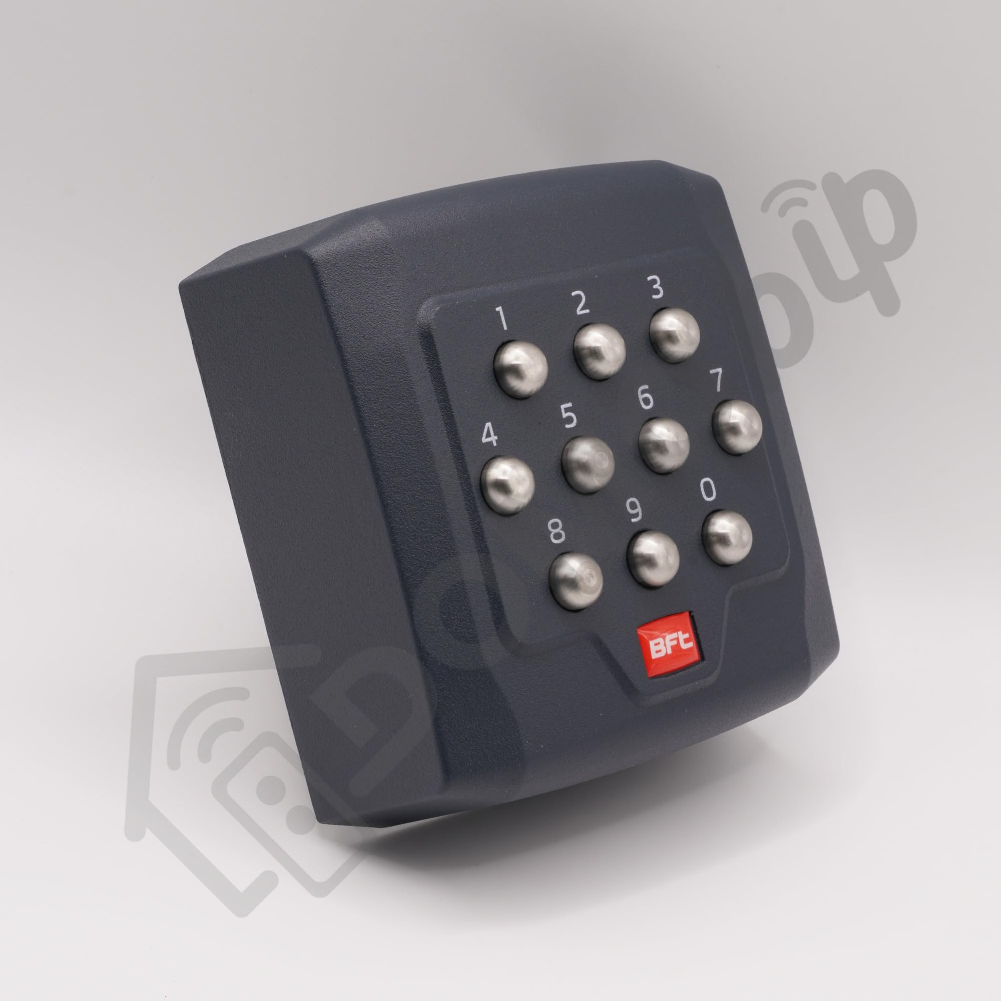 BFT Q.BO PAD P121025 - Clavier à code filaire antivandalisme - Contrôle d’accès Wiegand - 12/24 V - Boîtier métal - Touches inox + 1 Goodies DOMOBIP