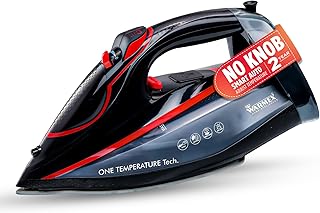 Warmex 2200W No knob Steam Cloth Iron with Temperature Control | Heavy Duty Press Ironing Clothes for
