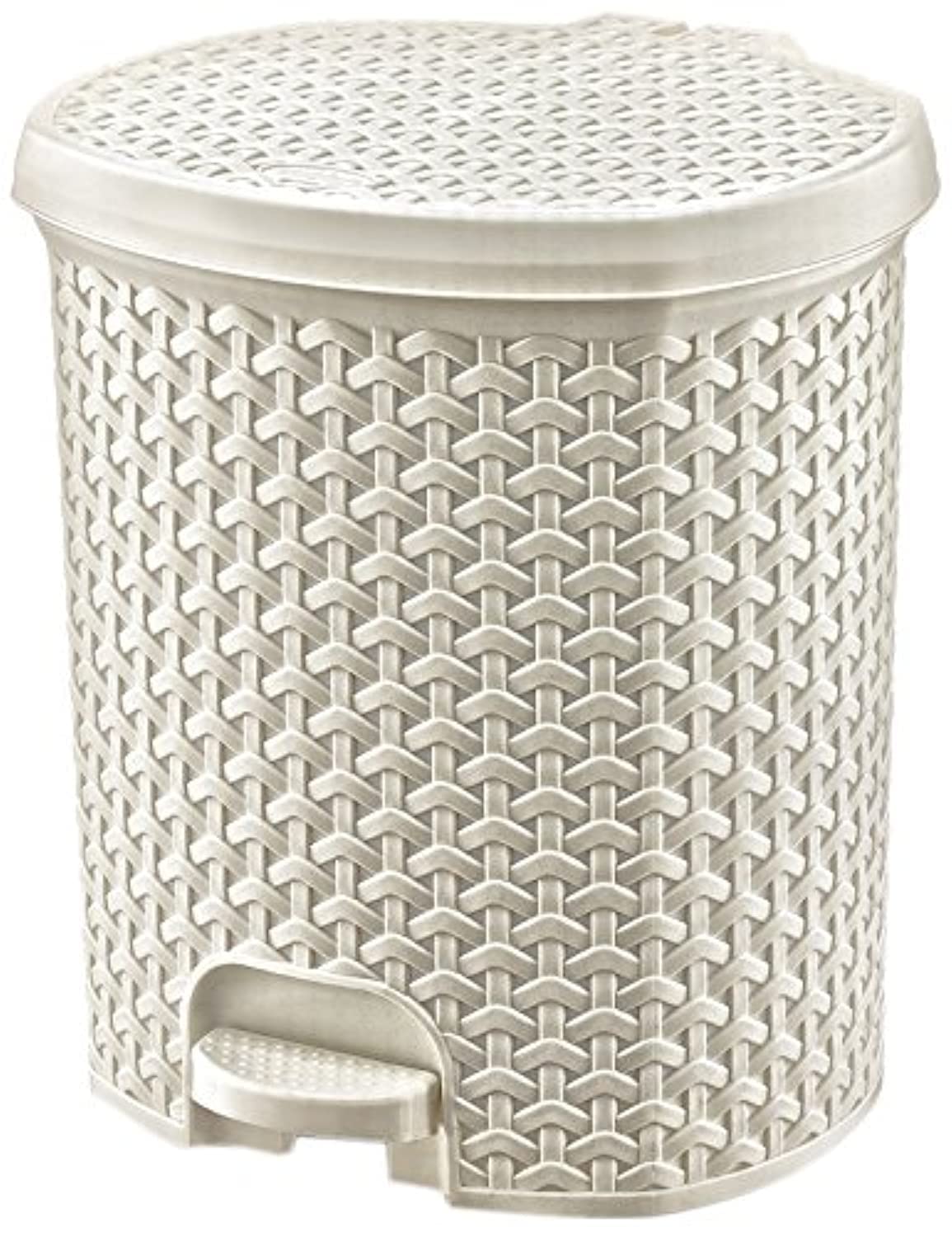 HOBBY LIFE 11.5 Litre Plastic No 2 Rattan Pedal Dustbin