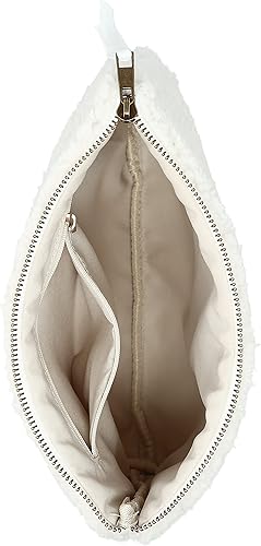 Miniatura 6 de Pavilion Gift Company Bolsa de maquillaje para mujer, blanco, marrón, 8" x 10", Blanco, marrón, Bolsa de maquillaje