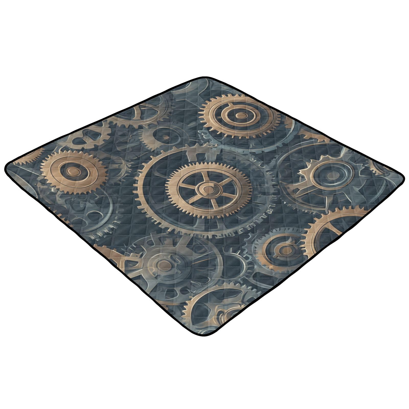 Kigai Gears Baby Play Mat for Floor and Playpen 50x50 inch Non-Slip Baby Activity Playmat Waterproof Foldable Crawling Mat for Infants Toddlers