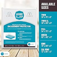 Vista 2 de L' COZEE Funda impermeable con somier, protector de colchón con cremallera y protección de doble sellado, tamaño King