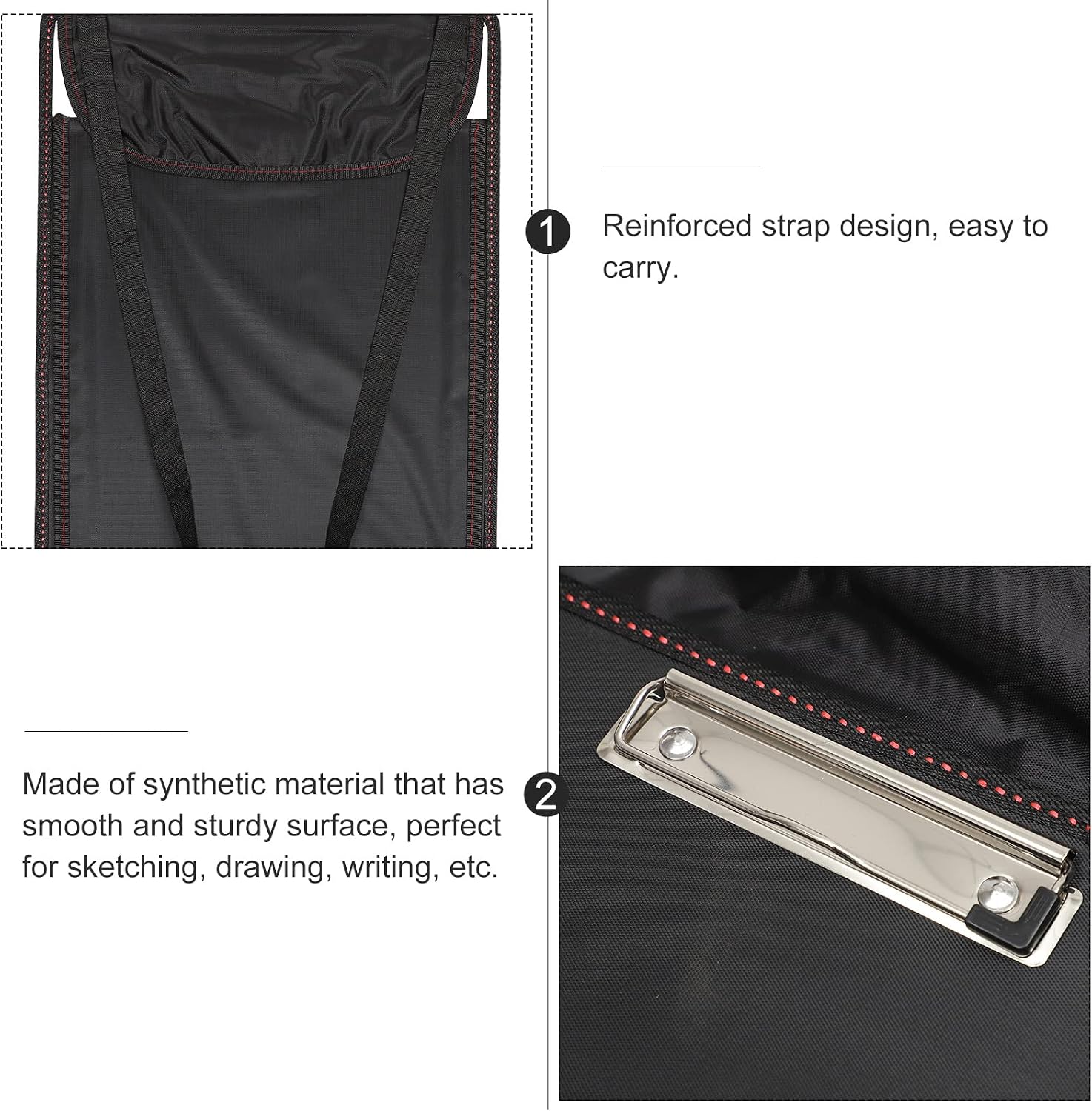 ARTIBETTER Waterproof Sketch Board 16.92 X 11.81 X 0.51 in Portable Drawing Clipboard with Clip Smooth Synthetic Surface for Sketching Writing Classroom Outdoor Field Use image 3