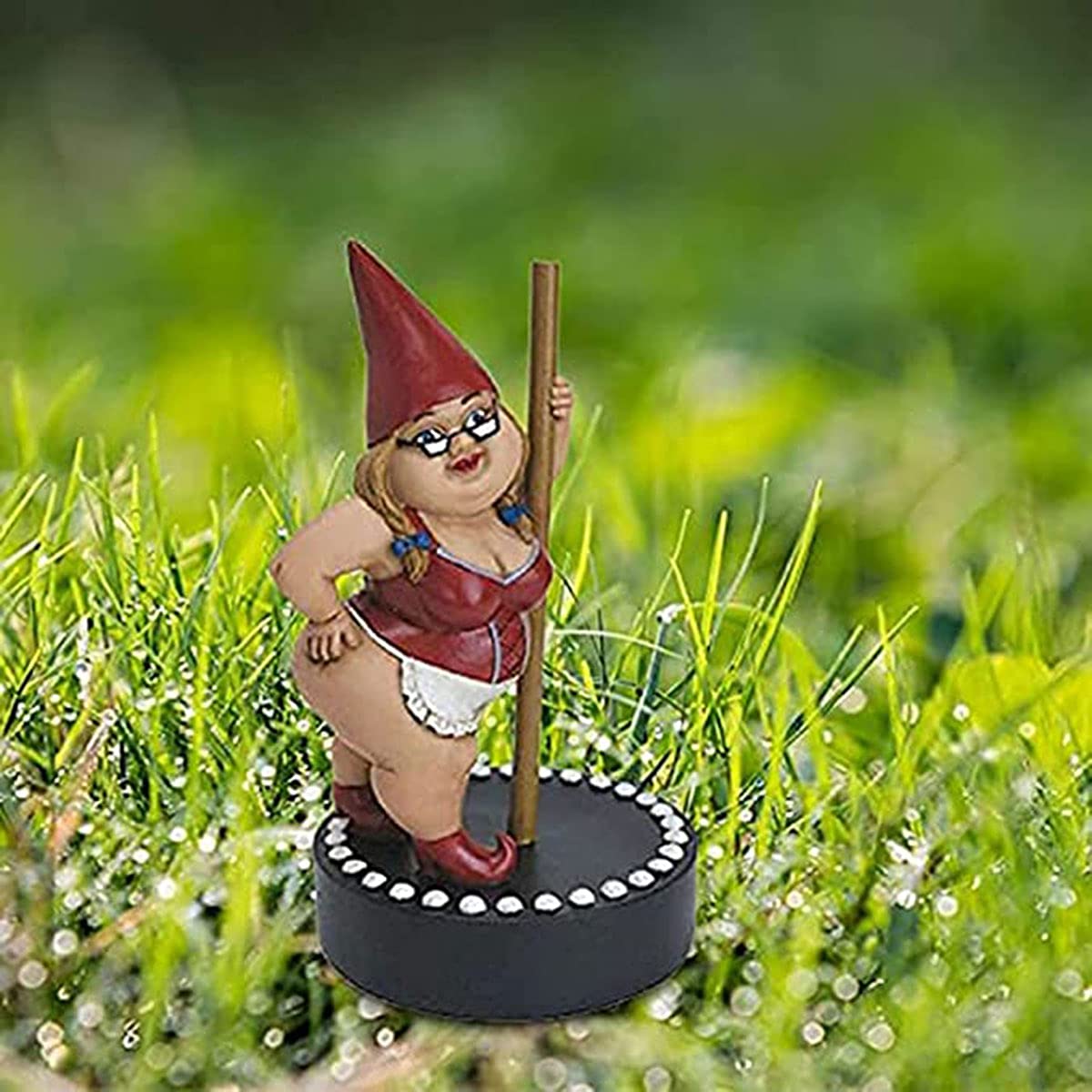 Estatuas GNOME De Jardín, Resina Traviesa Bailando Gnomo Figurilla, Funny Estatuas De Jardín para Yard, Flat, Office Art Decoraciones Regalos Navideños,A