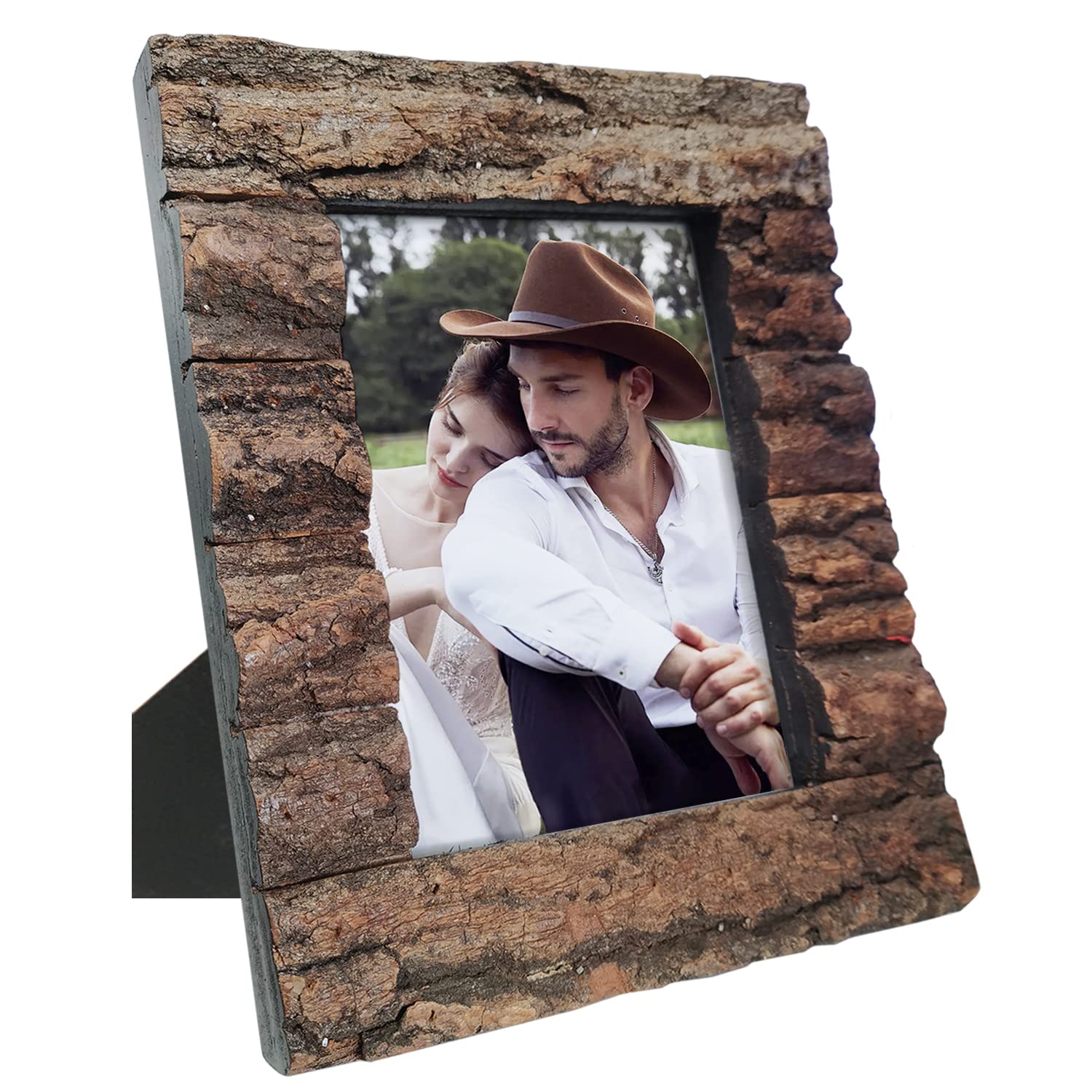 AAQ Rustikale Bilderrahmen – 12,7 X 17,8 Cm Holzoptik Mit Plexiglas, Für Wand & Tisch
