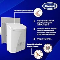 Vista 3 de Cubierta de salida de ventilación máxima para el hogar, 6 pulgadas, ventilador de baño de rango HVAC, cubierta de ventilación de pared