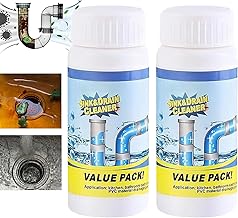 2PCS Powerful Sink &Drain Cleaner,Powerful Sink Foaming Si-nk and Drain Cleaner,Power-ful Pipe Dredging Agent,Dr-ain Unblocker Liquid Heavy Duty,Dr-ain Clean-er and Unblocker,Bathroom Dr-ain Unblocker