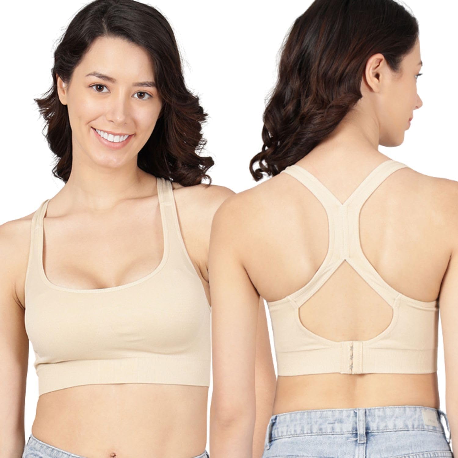 Shoppy Villa – Sports Bras for Women | Gym Bras for Women Workout | Yoga Bra,Lighty Padded Cup with Full Coverage with Removable Pads