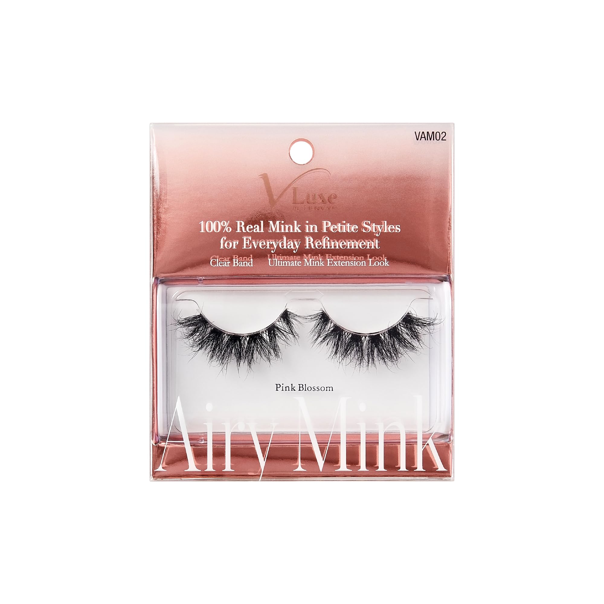 i ENVY Airy Mink False Eyelashes 100 Real Mink Fake Eye Lash Lightweight Superfine Clear Band for Natural