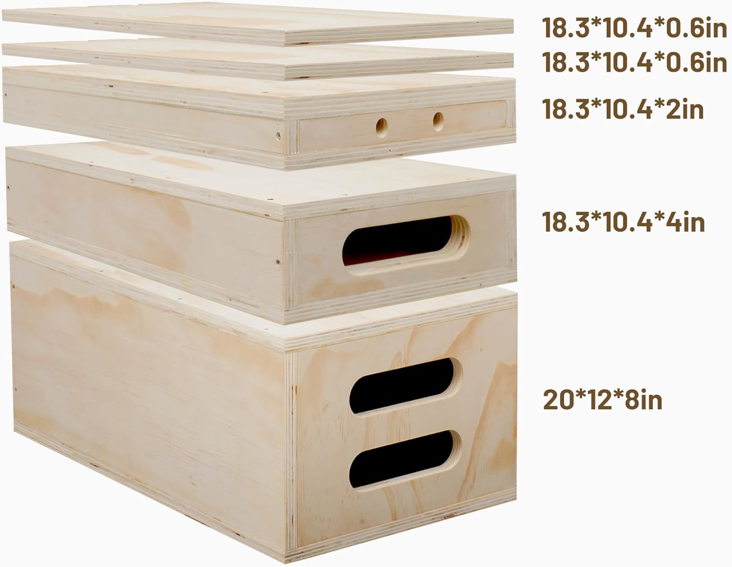 tonchean Appl Boxes Full Set of 5 Standard Appl Boxes for Photography with Magnetic Lid Design Multifunctional Photography Appl Box for Height Adjusting Photo Studio Movie Set and Photography