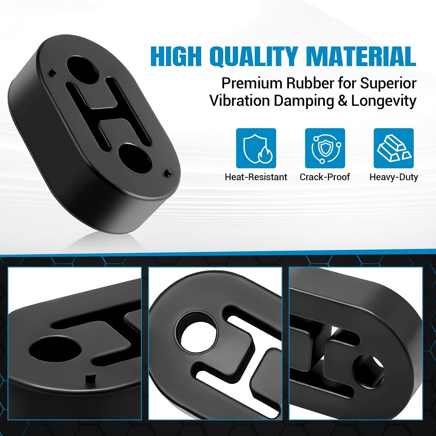Rear Left Right Exhaust Bracket Muffler Support Assembly Driver Side 68275662AB 68395841AA for Dodge Ram 1500 5.7L 6.2L 2019-2024 68275662AB with Rubber Hanger