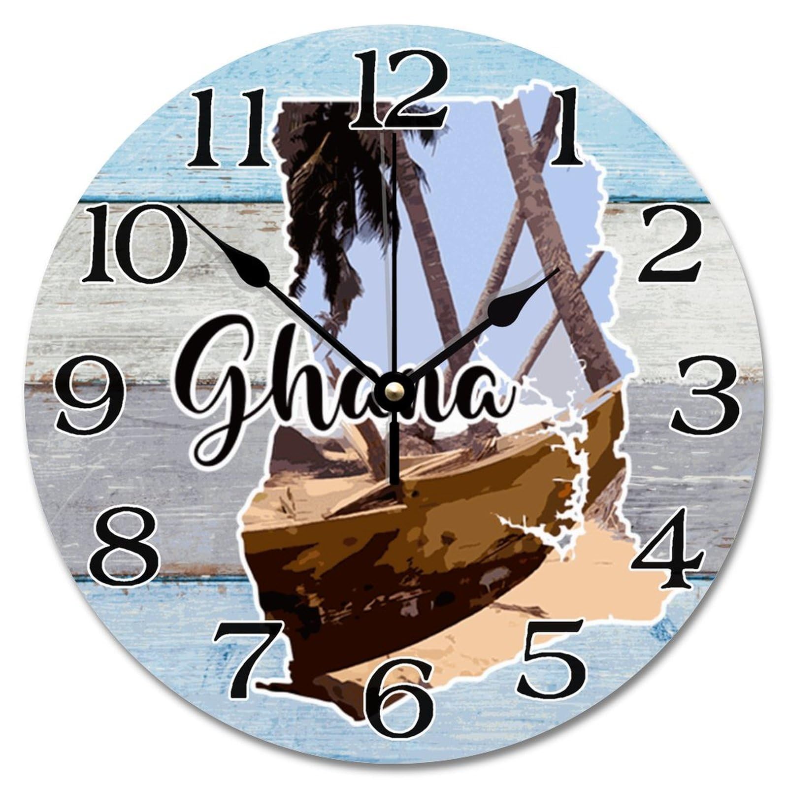 Horloge murale silencieuse Ghana pour stopper le bruit du tic-tac