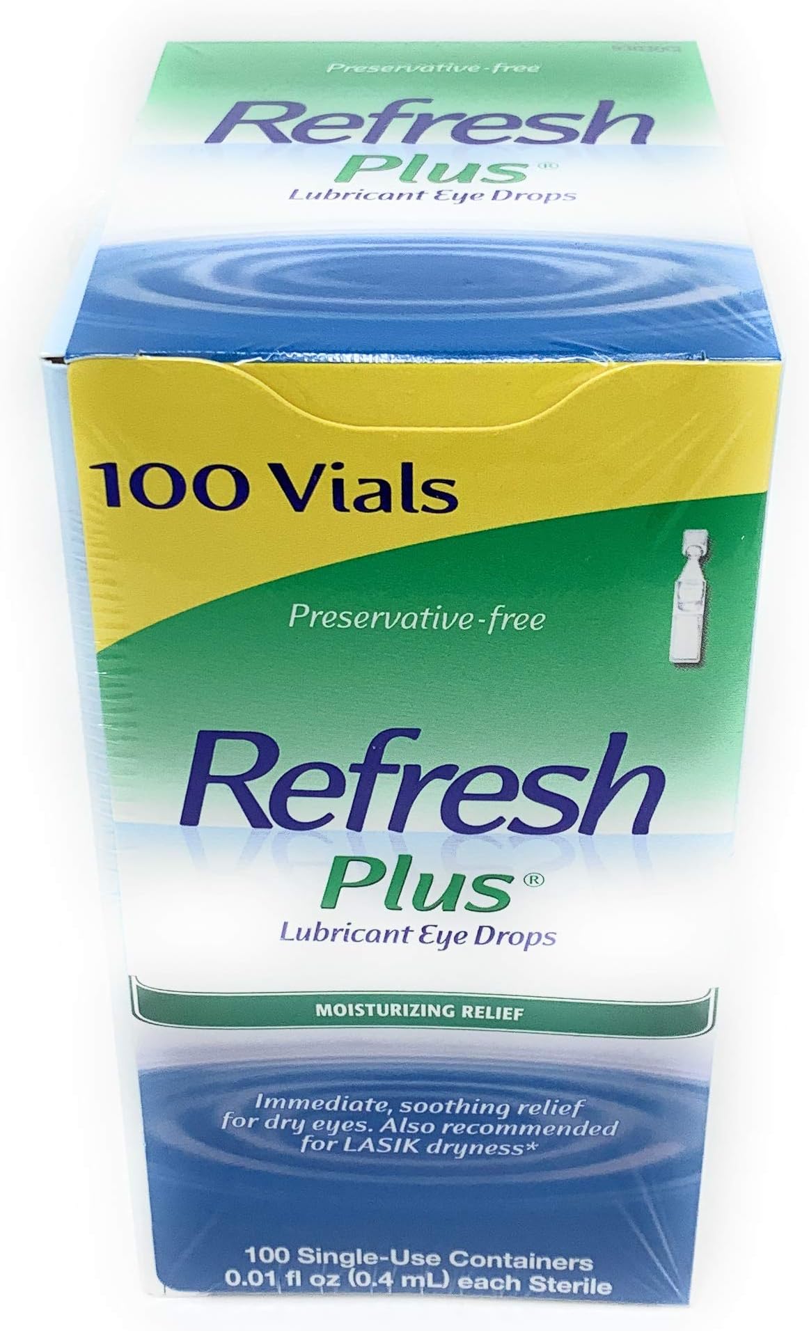 Refresh Allergan Plus Lubricant Eye Drops Single-Use Vials 1Pack (100 ct)