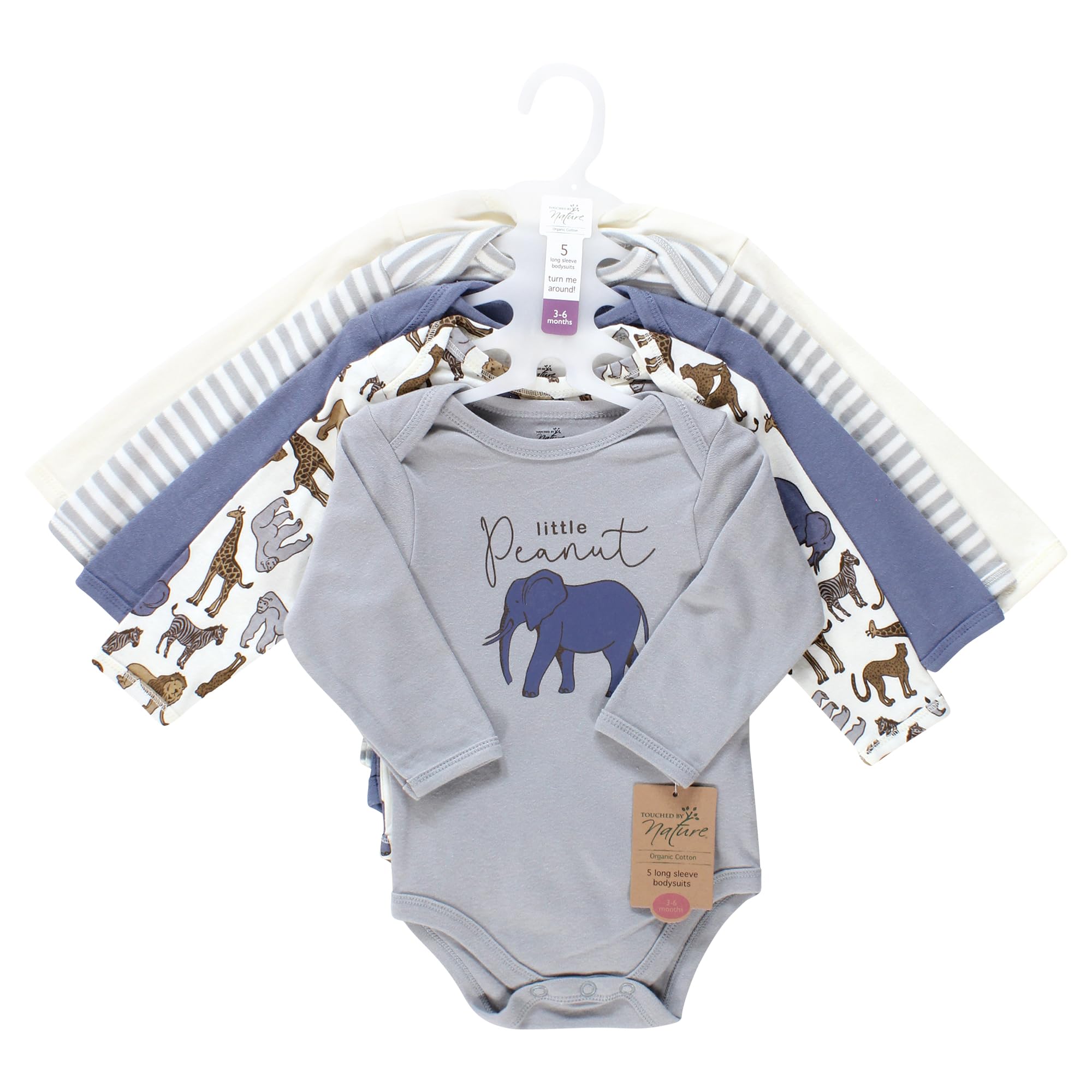 Touched by Nature Unisex Baby Bio-Baumwolle Langarm Bodys