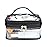 Double Layer Clear Cosmetic Bag Makeup Bag, Waterproof Travel Toiletry Bag, Transparent PVC Hair & Nail Accessories Pouch Beach Bag Organizer (Black)