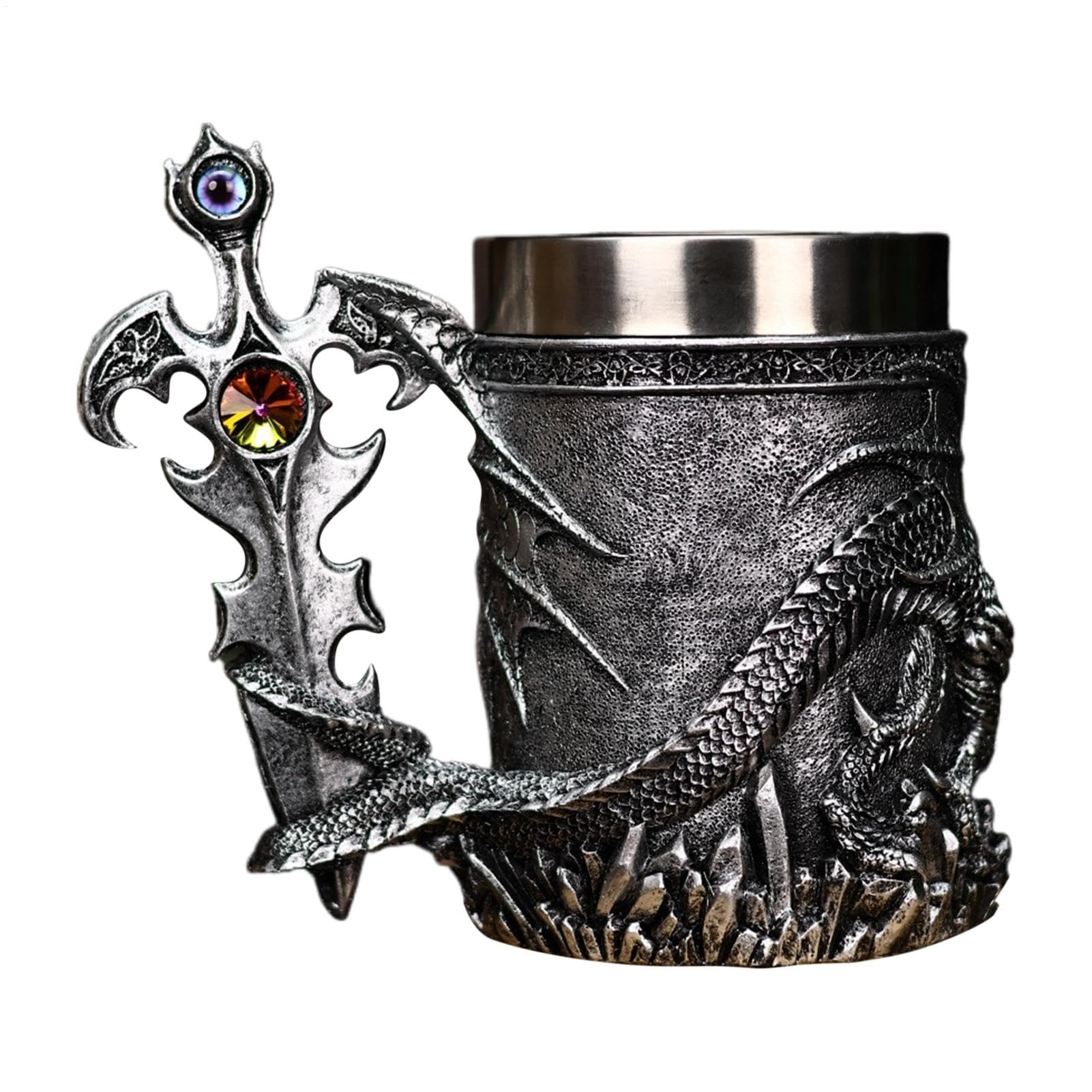 Taza medieval coleccionista de 600 ml con acabados vintage