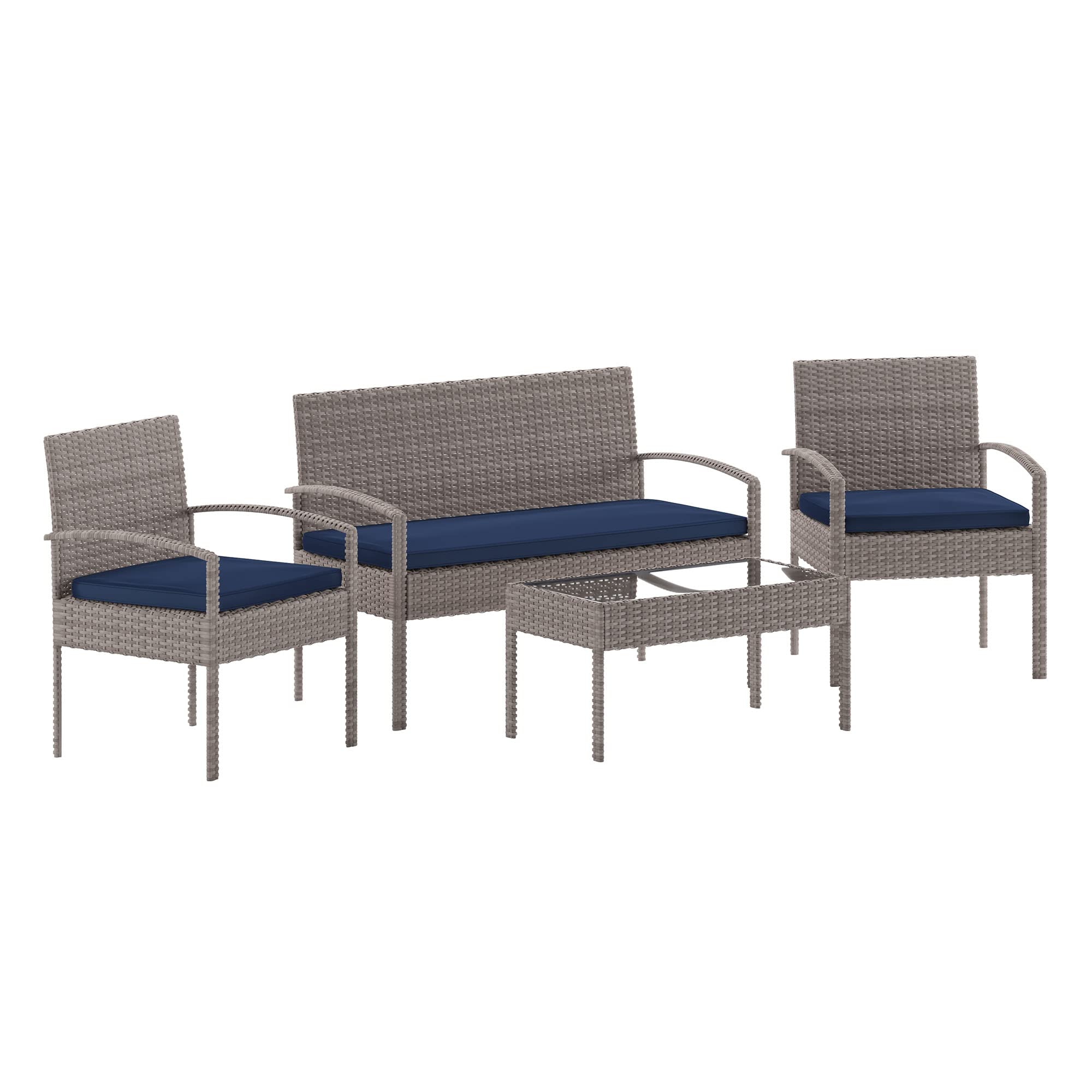 Flash Furniture Aransas Series 4 Piece Gray Patio Set with