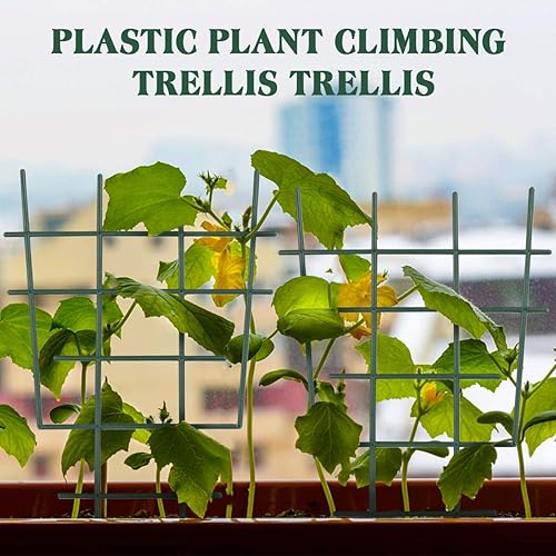 Miniatura 4 de DOITOOL 5 piezas de enrejado de jardín de plástico para plantas trepadoras, enrejado de jardín para plantas trepadoras, flores, verduras, enrejado