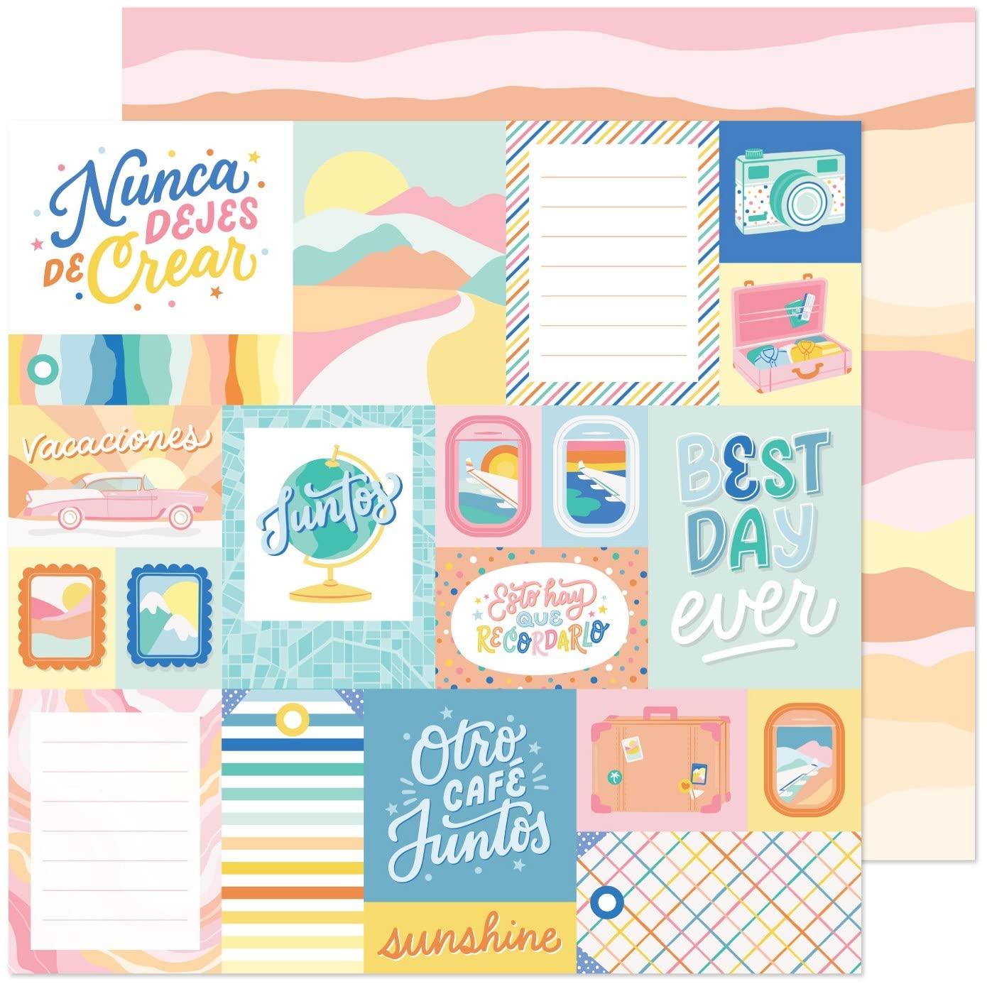 American Crafts Buenos DIAS PAPER12 CR, Siempre Creando