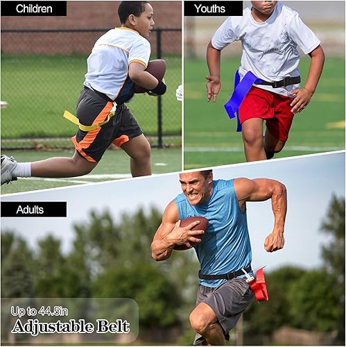 Miniatura 9 de Cinturón de fútbol con bandera, 241014 unidades, ajustable, con cinturón y banderas, para jóvenes, adultos