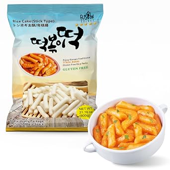 Fusion Select 1 Pack Korean Rice Cakes - Tteokbokki Stick Gluten Free 21.16oz Per Pack
