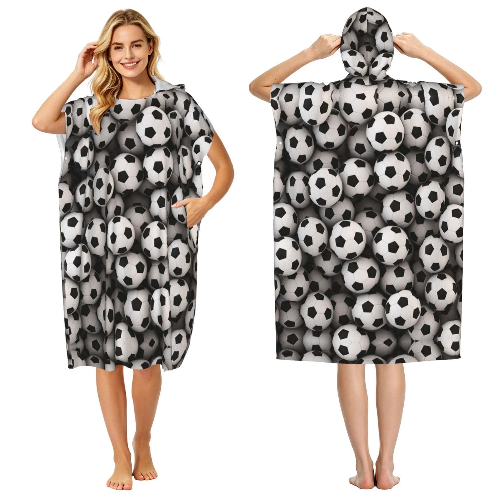 Poncho à capuche en microfibre pour se changer facilement à la plage