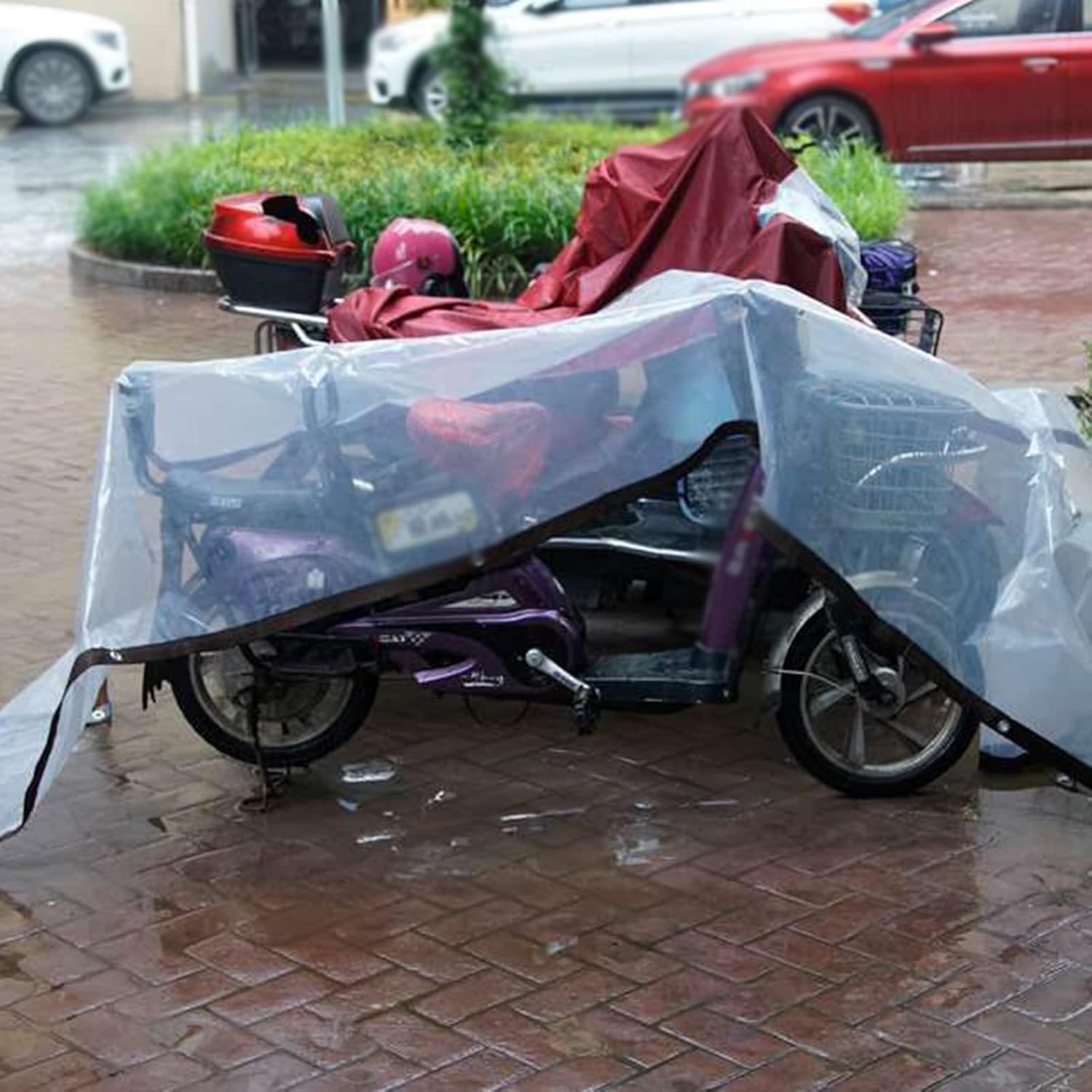 Tarpaulin Waterproof Heavy Duty Clear Plastic Sheets Large Tarp Cover Sheet for Outdoor Garden Furniture Pool Car Pet(2x3m)