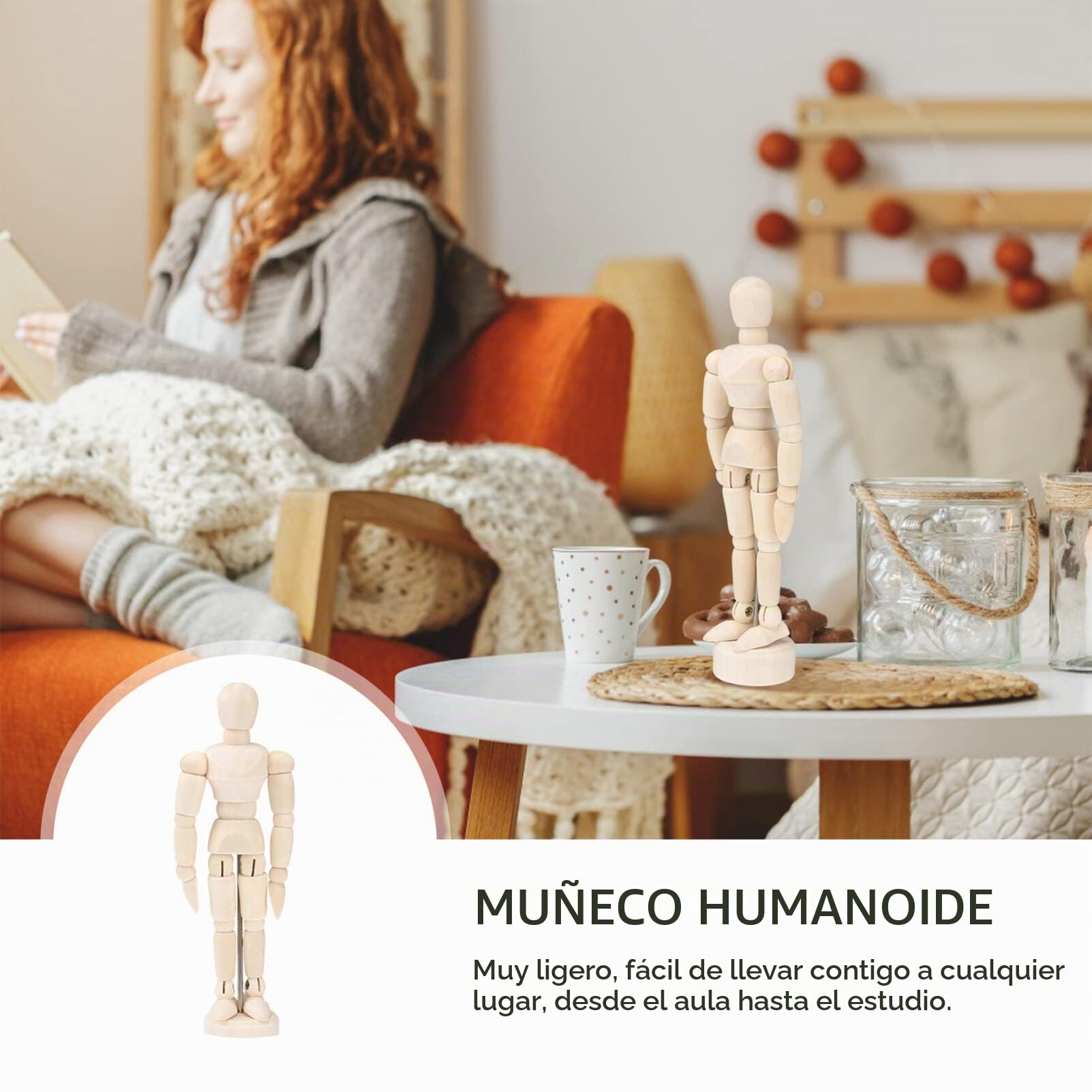 DOITOOL Maniquí de eslabones: 12 maniquíes de madera dibujo cuerpo masculino maniquíes modelo maniquí para artista maniquí móvil humano hogar madera marioneta