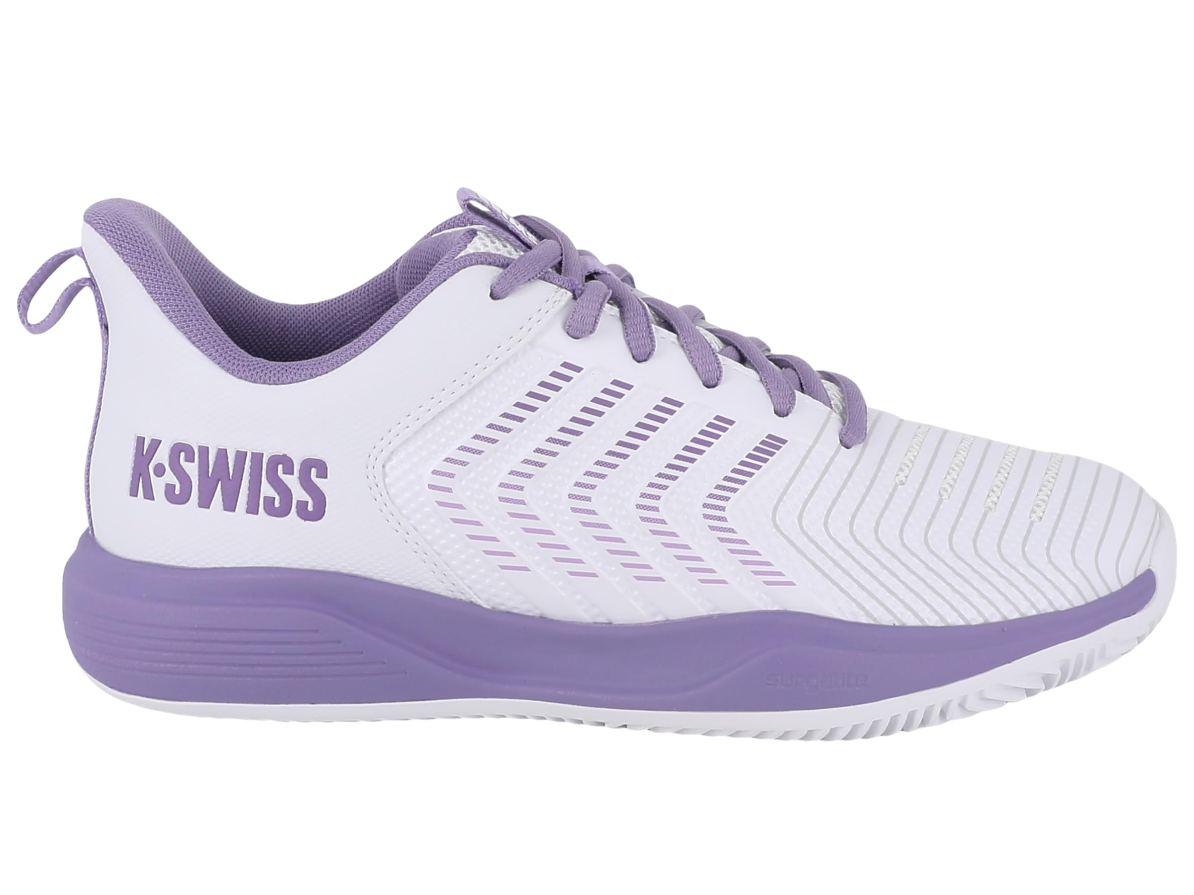 K-Swiss Womens Ultrashot Light Tennis Shoe, White Purple Haze Neon Lavender, 7 UK
