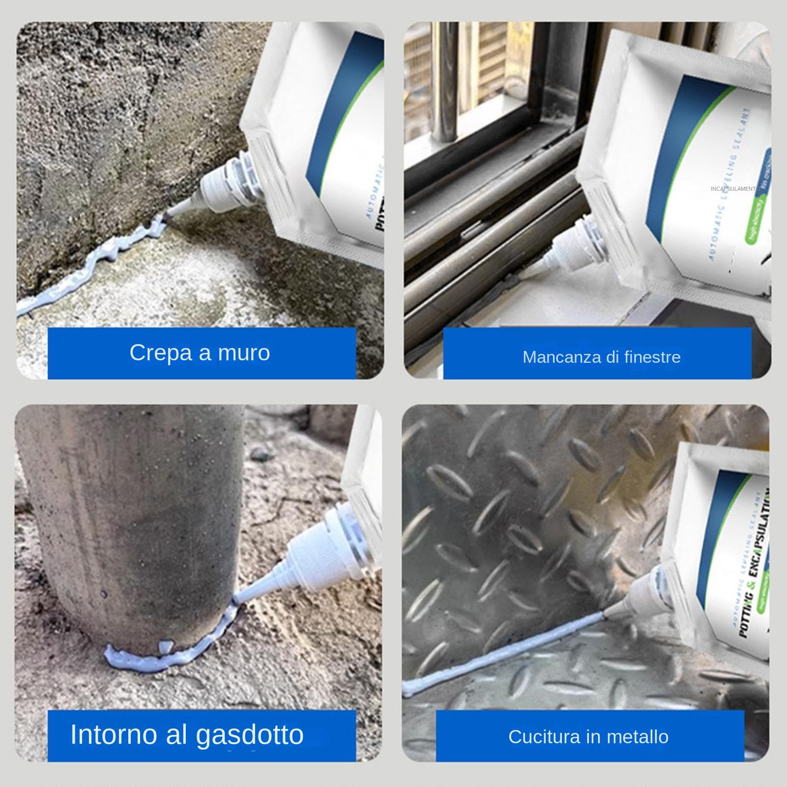 Mastice per riempitivo di crepe nel calcestruzzo - Colla autolivellante resistente agli agenti atmosferici da 500 g, sigillante per spazi vuoti ad alta resistenza e ad asciugatura rapida | Riparazione