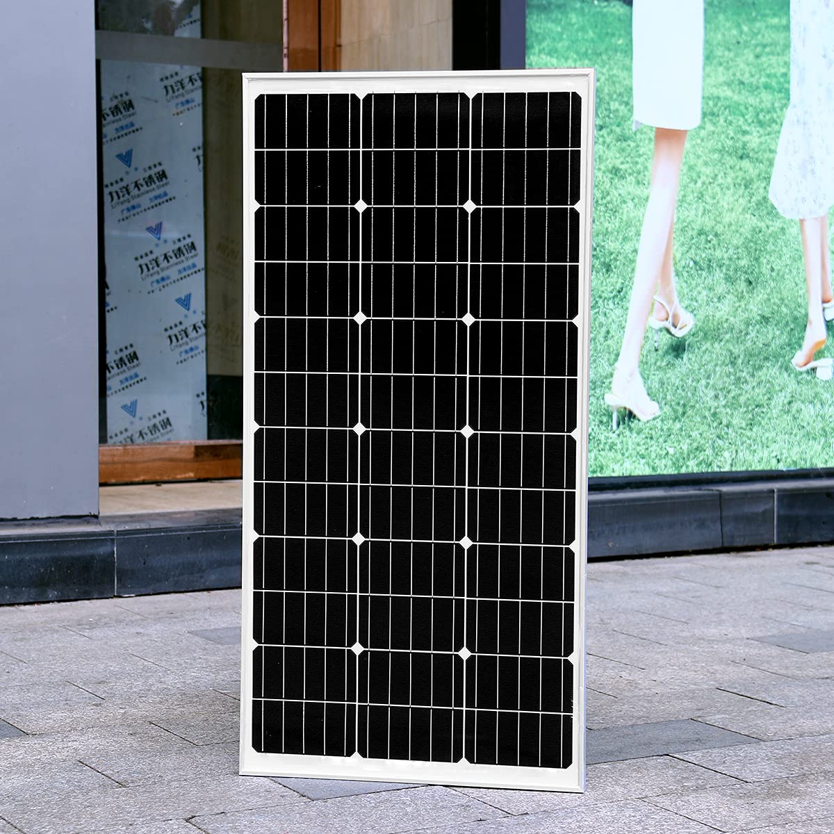 Panneau Solaire Monocristallin 100W 12V Avec Régulateur 20A - Idéal Camping-Car, Bateau, Caravane