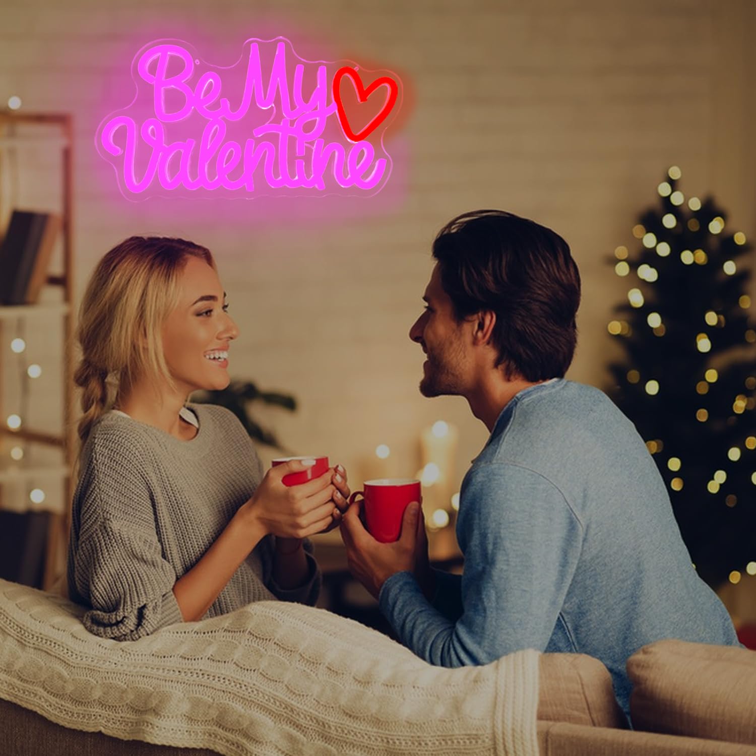 Be My Valentine Neonschild, Valentinstag Neonschild für Wanddekoration, LED-Neonschild zum Valentinstag, Herz Neonschild, beleuchtetes Neonschild für