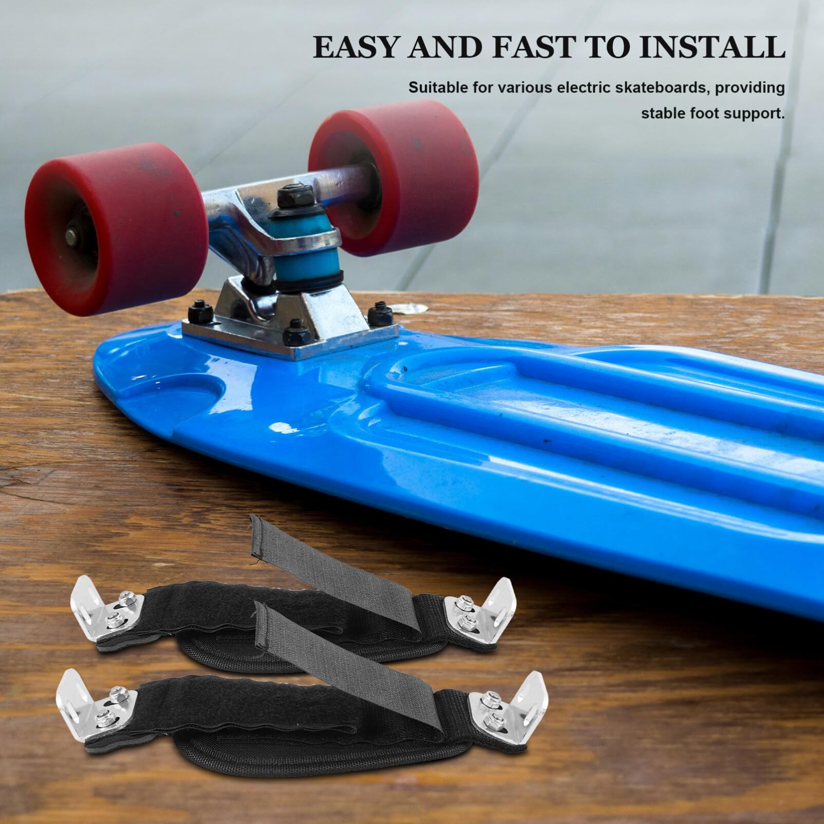 Toddmomy 1pair Multi-use Skateboard Foot Band Straps for Secure Foot Fixing Compatible Electric Skateboards - Design for Safety for All and Shapes