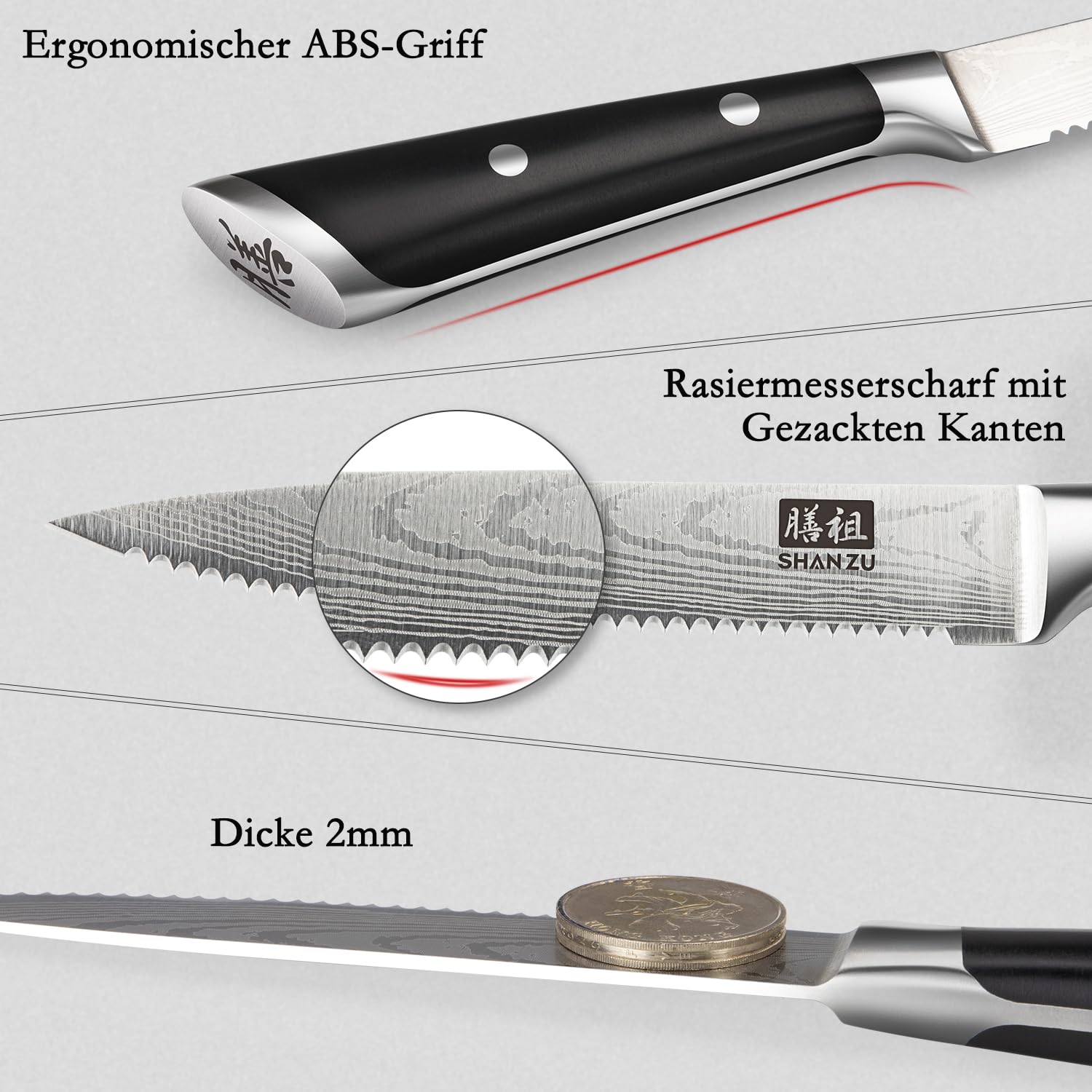 Shan Zu Steakmesser Set 6-teilig – Bild 5