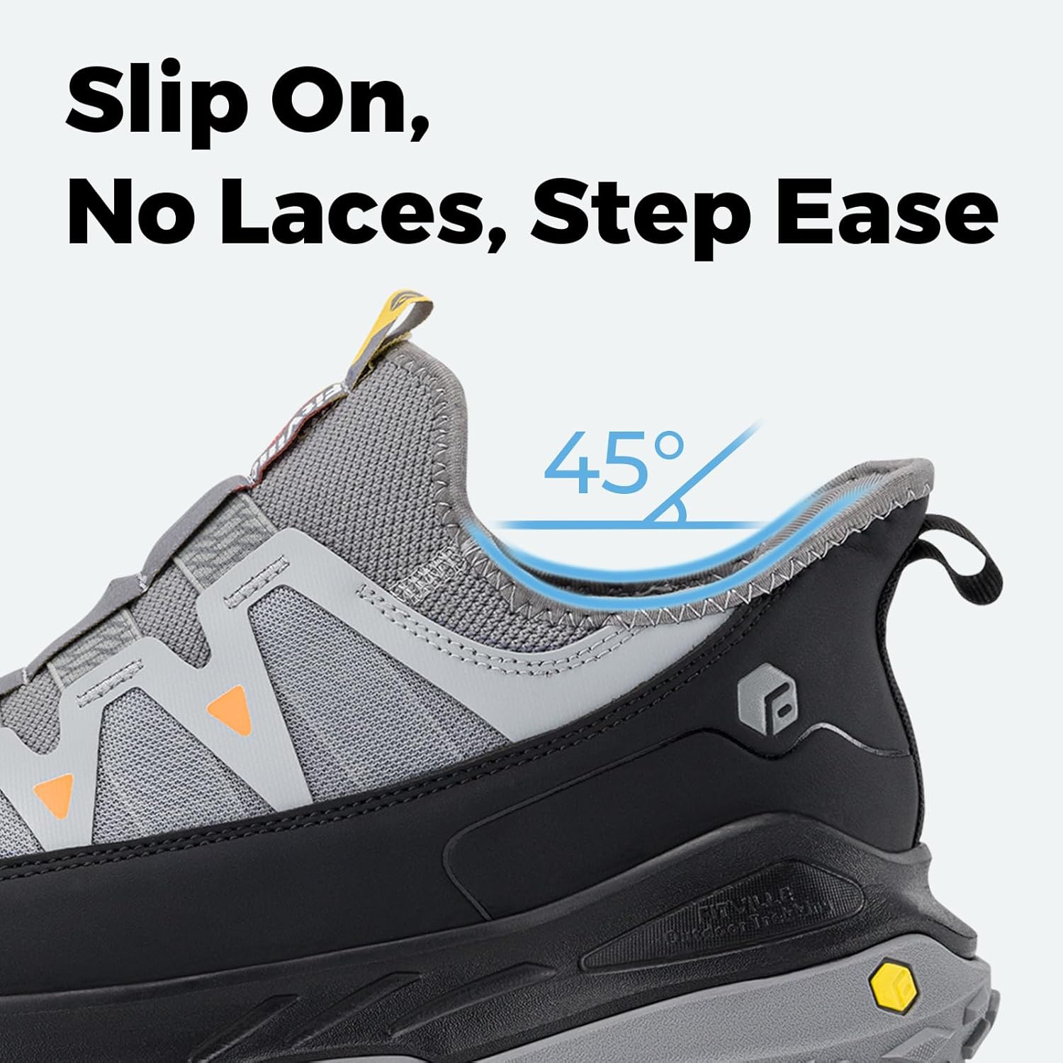 FitVille Extra Wide Sneakers for Men Slip-on Shoes, Soft Comfortable Mens Running Shoe, Slip Resistant Hiking Walking Shoes with Arch Support & Wide Toe Box - Image 4