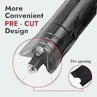 Vista 5 de SOTICA 200 cubiertas para bolígrafos de tatuaje, 125 piezas, cubiertas de cordón de clip de tatuaje, 6 unidades de cinta de agarre de tatuaje